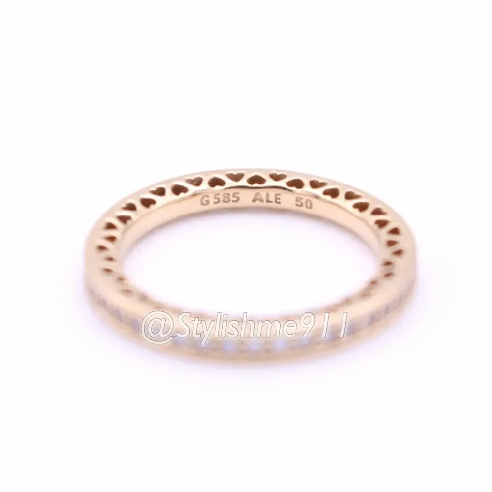 Authentic Pandora 14K Gold Radiant Hearts of Pandora Ring